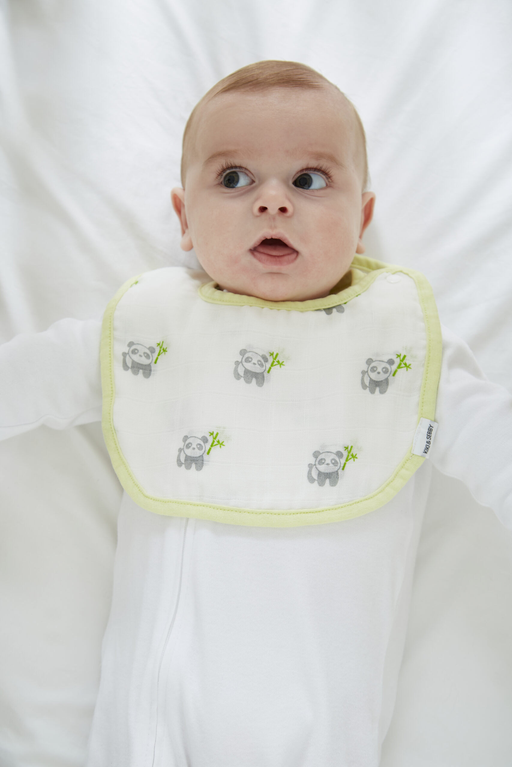 Six Layers of Cotton Muslin Snap Bibs - 3 pack - Image 3