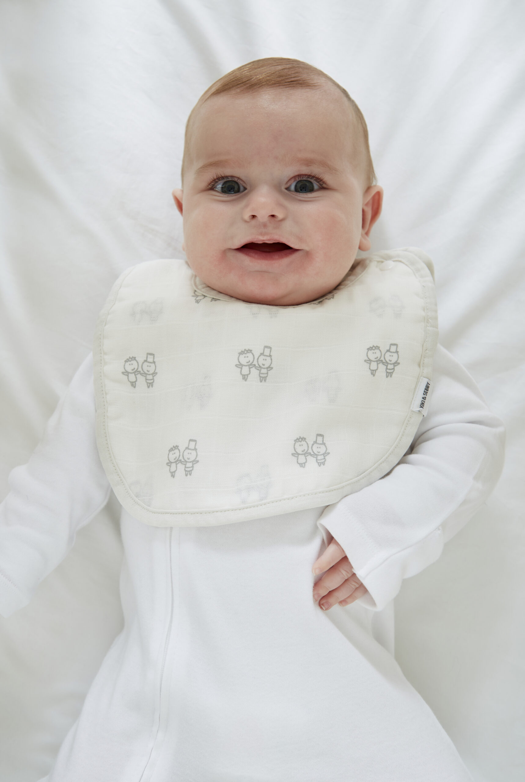 Six Layers of Cotton Muslin Snap Bibs - 3 pack